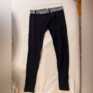 Gymshark Black and White Waistband Leggings